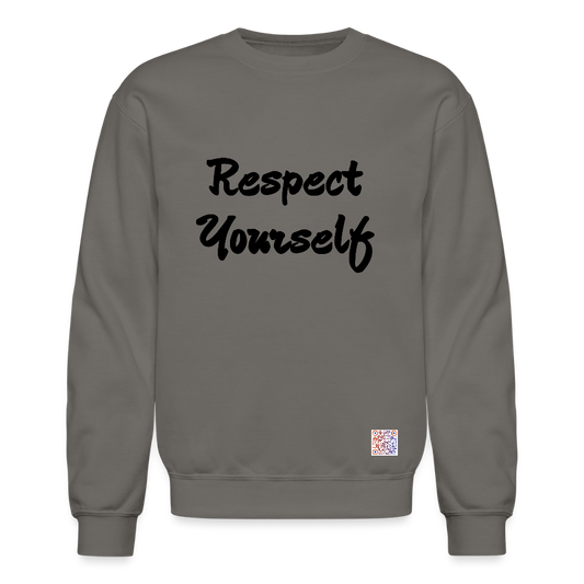 Respect Yourself Crewneck Sweatshirt - asphalt gray