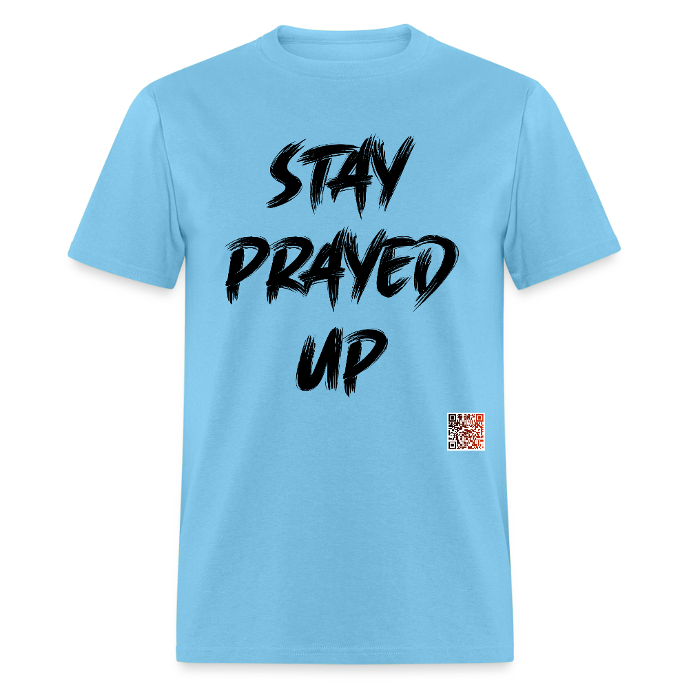 Stay Prayed Up T-Shirt - aquatic blue