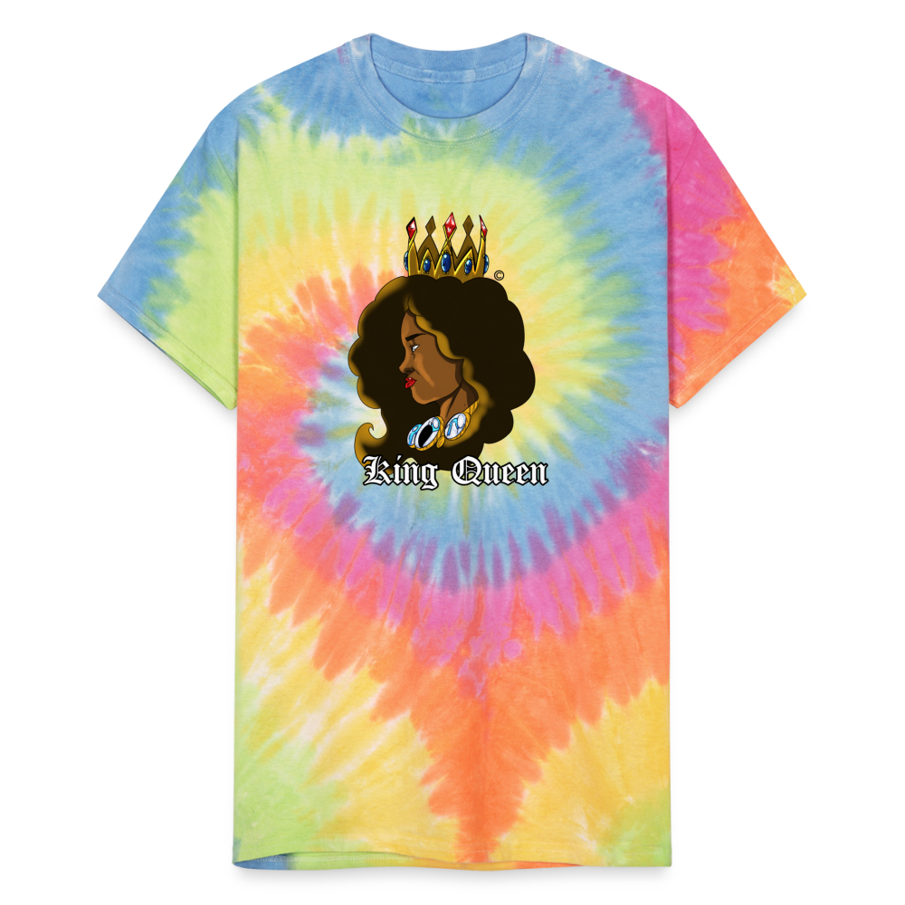 Unisex Tie Dye T-Shirt (Kind Queen) - rainbow