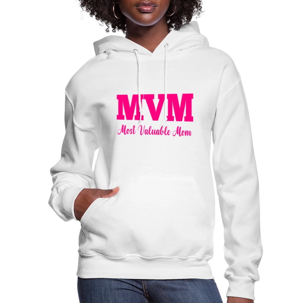 Most Valuable Mom (MVM) Women's Hoodie - white