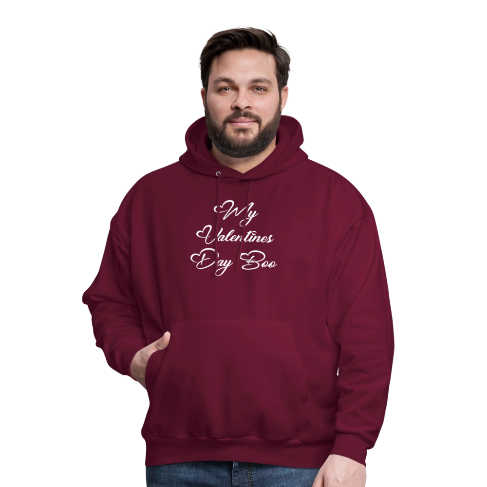 My V-Day Boo Men's Hoodie - burgundy