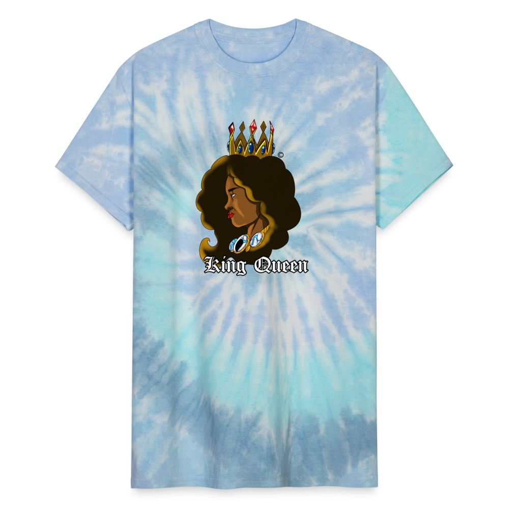 Unisex Tie Dye T-Shirt (Kind Queen) - blue lagoon