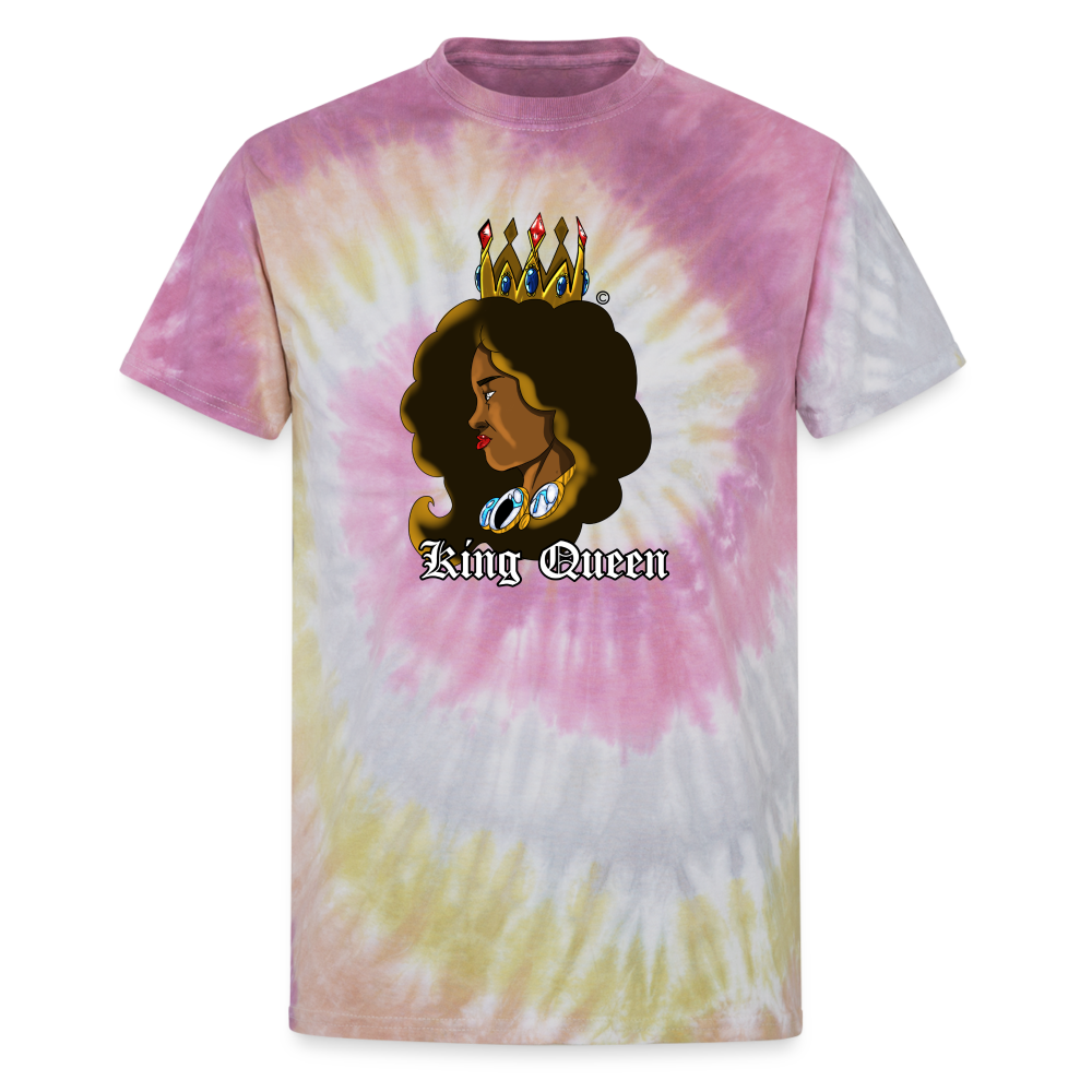 Unisex Tie Dye T-Shirt (Kind Queen) - Desert Rose