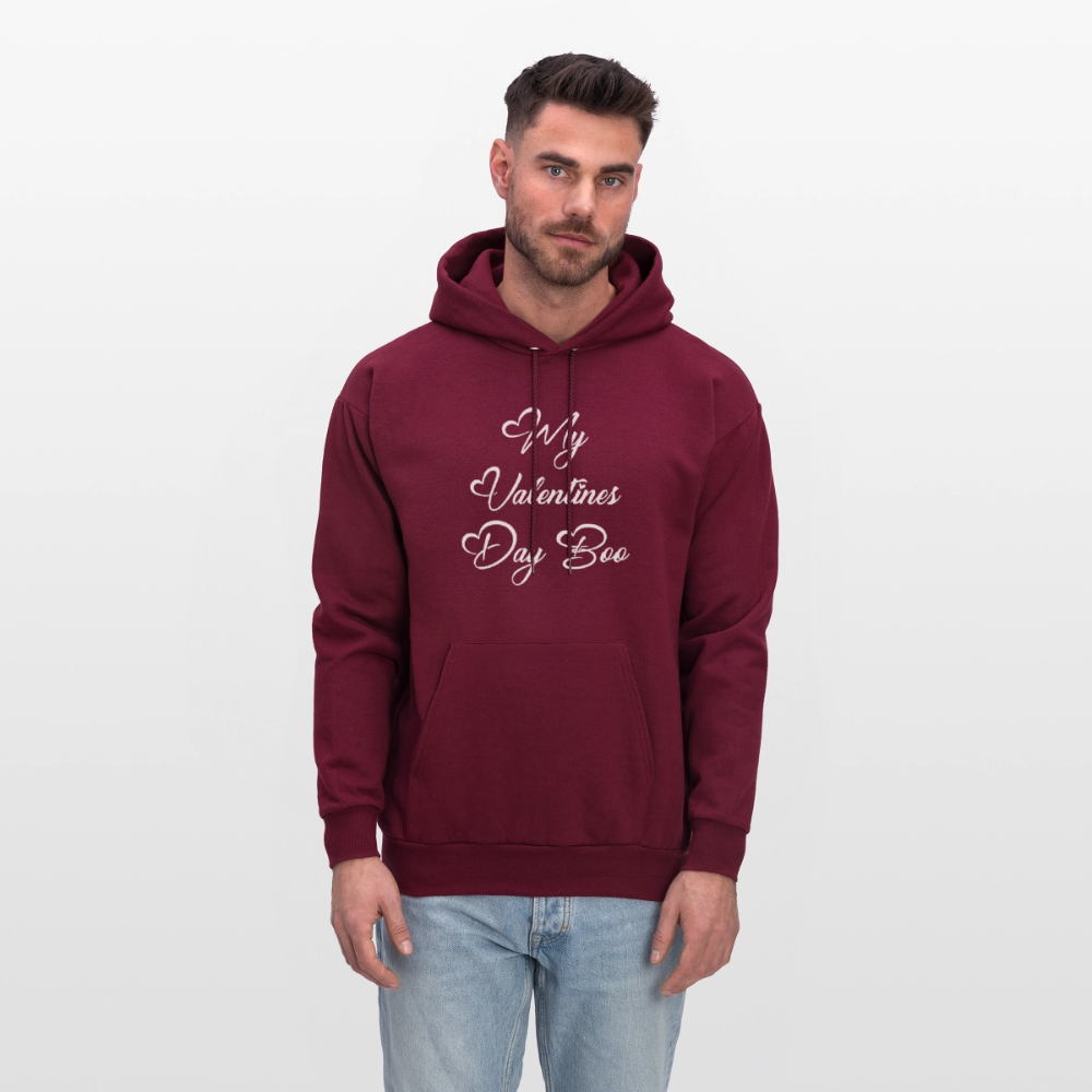 My V-Day Boo Men's Hoodie - burgundy