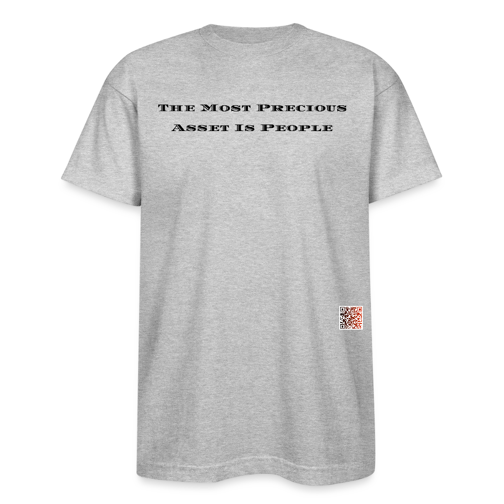 True Assets Bayside Unisex Heavyweight USA Made T-Shirt - heather gray