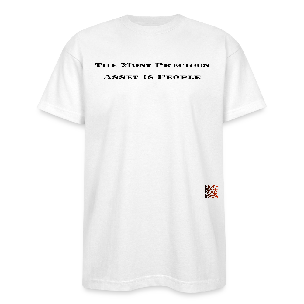 True Assets Bayside Unisex Heavyweight USA Made T-Shirt - white
