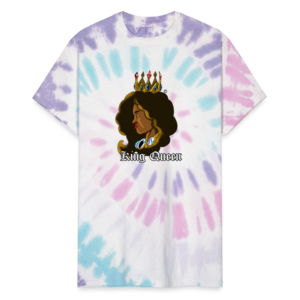 Unisex Tie Dye T-Shirt (Kind Queen) - Pastel Spiral