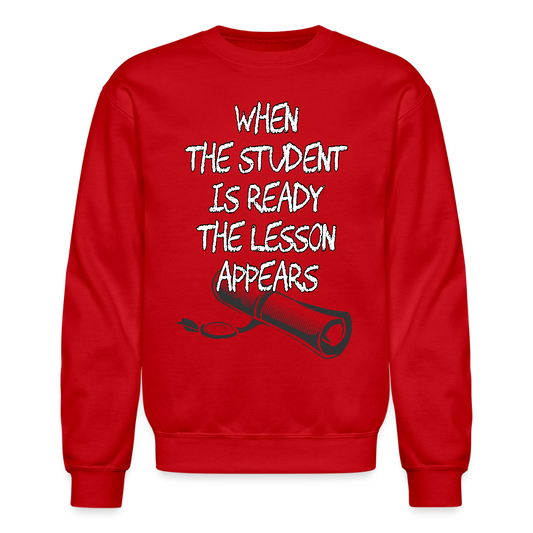 Life Lessons Crewneck Sweatshirt - red