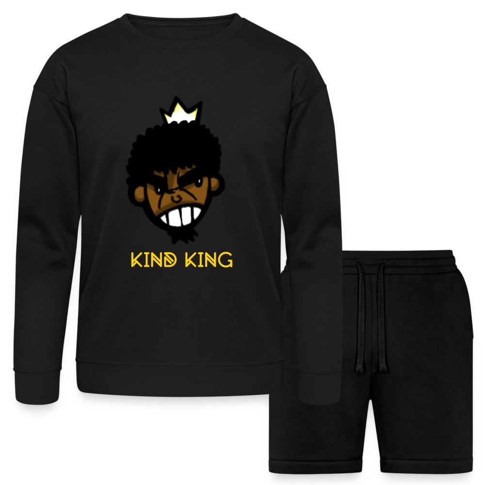 Bella + Canvas Unisex Sweatshirt & Short Set - black