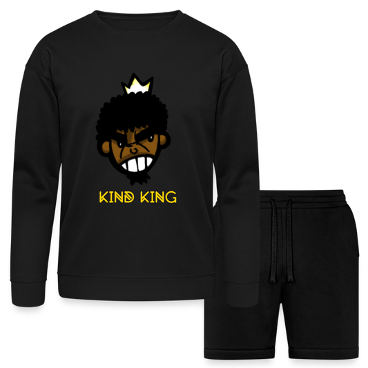 Bella + Canvas Unisex Sweatshirt & Short Set - black