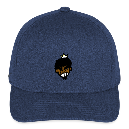 KK Flexfit Fitted Melange Baseball Cap - heather navy