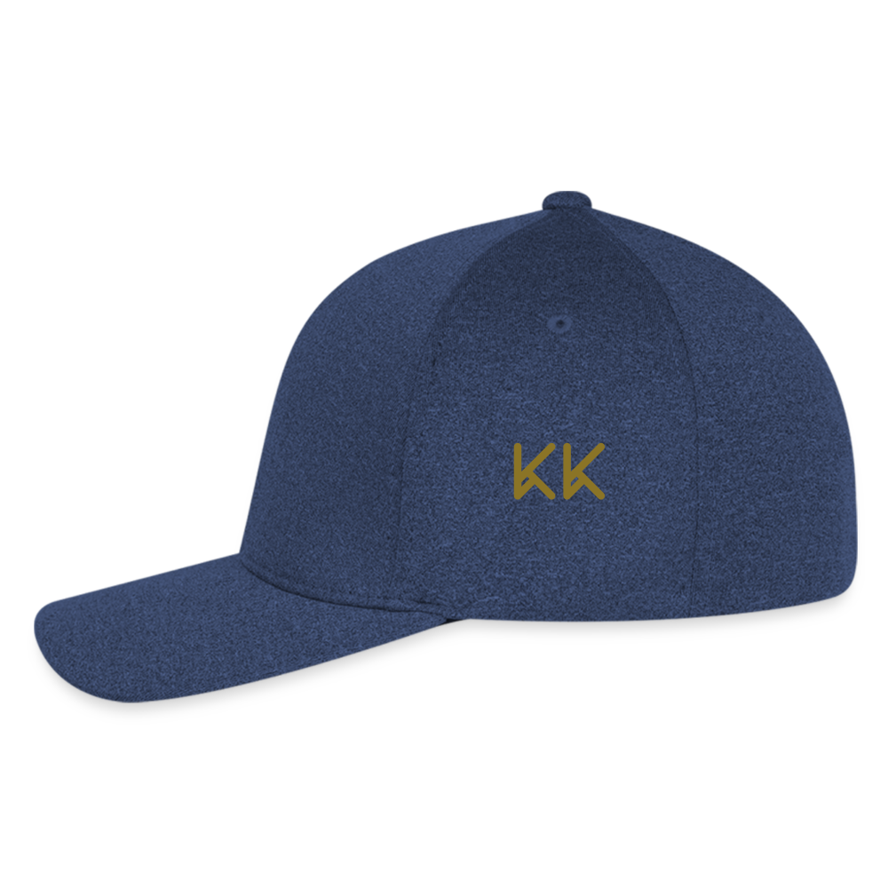 KK Flexfit Fitted Melange Baseball Cap - heather navy