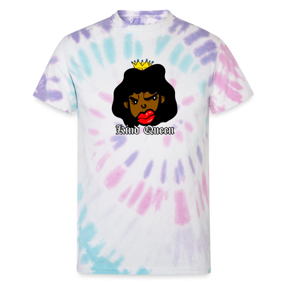 Unisex Tie Dye T-Shirt (Kind Queen) - Pastel Spiral