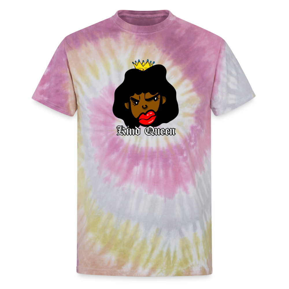 Unisex Tie Dye T-Shirt (Kind Queen) - Desert Rose