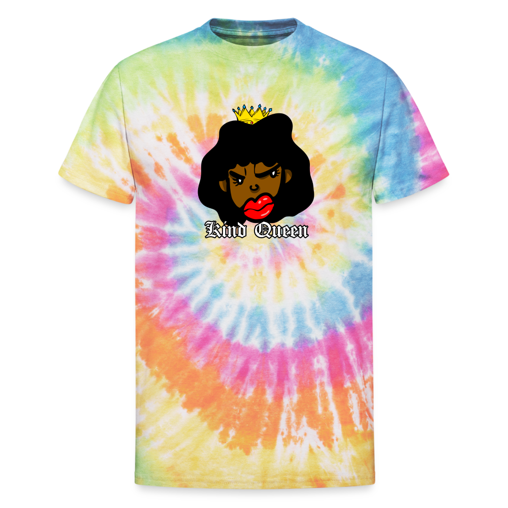 Unisex Tie Dye T-Shirt (Kind Queen) - rainbow